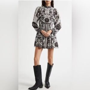 Farm Rio Flower Leopards Long Sleeve Dress
Sz XS